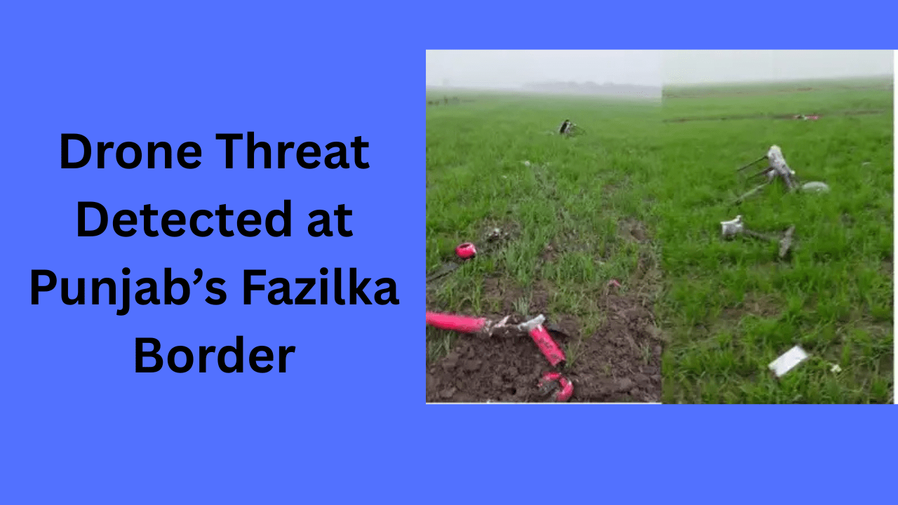 Alt Text: Drone spotted near Fazilka border with suspected payload