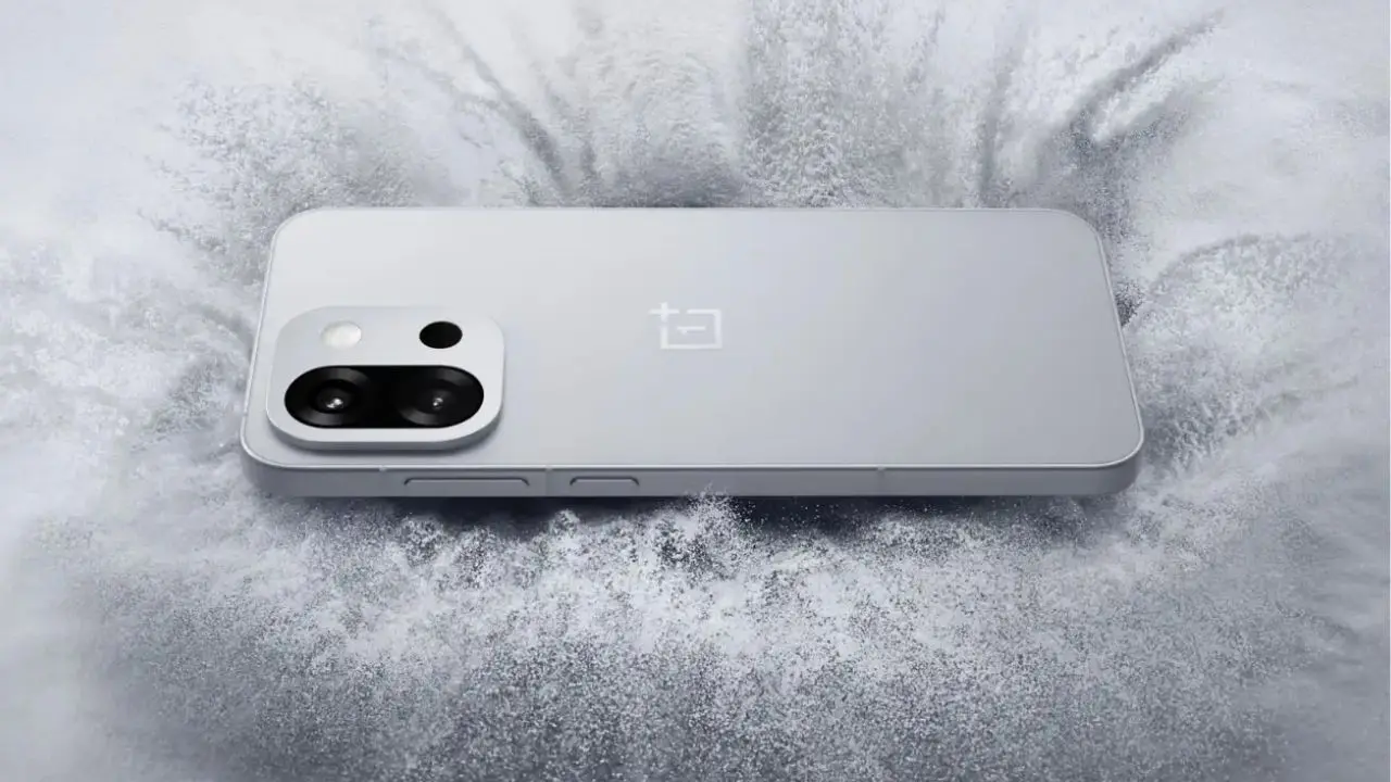 Side view of OnePlus 13s showing matte finish body and aluminum frame