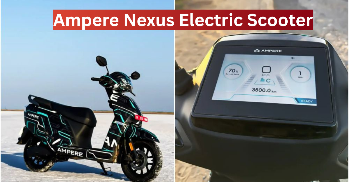Ampere Nexus का डिजिटल डिस्प्ले – स्पीड और बैटरी लेवल के साथ