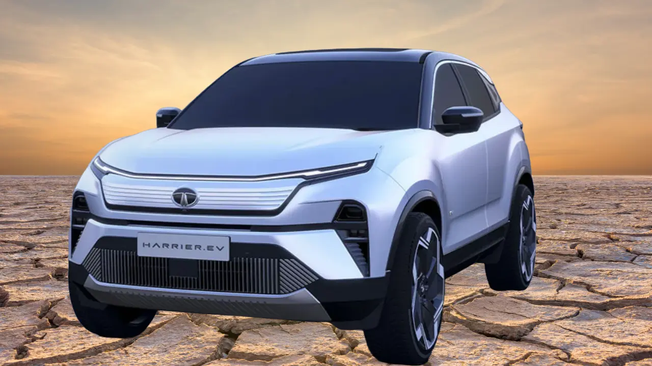 Tata Harrier EV muscular front look